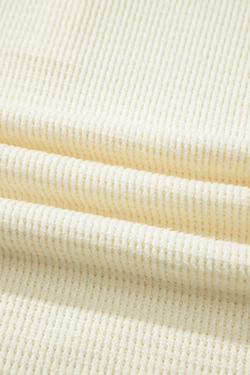 Oatmeal Textured Knit Half Buttons Henley Top - loveforevers
