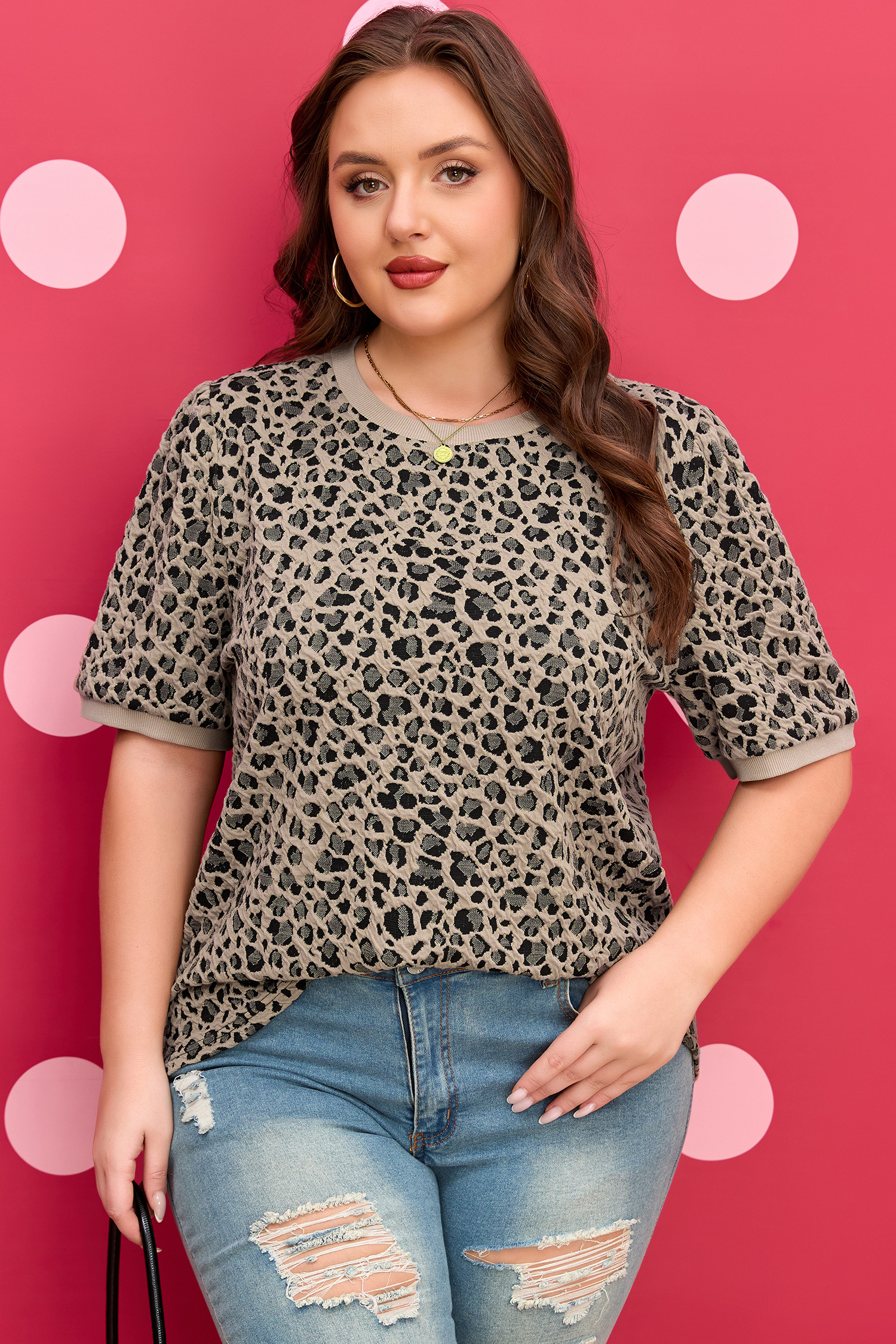 Beige Zip up Collared Leopard Cap Sleeve Top - loveforevers