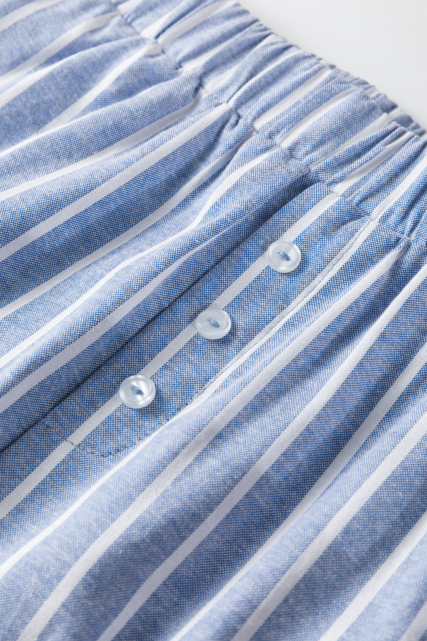 Sky Blue Stripe Buttoned Detail Loose Casual Pants - loveforevers