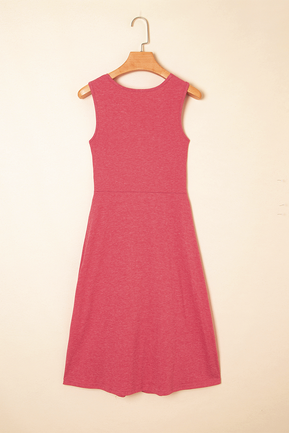 Blackish Green Twisted Bust V Neck Sleeveless Dress - loveforevers