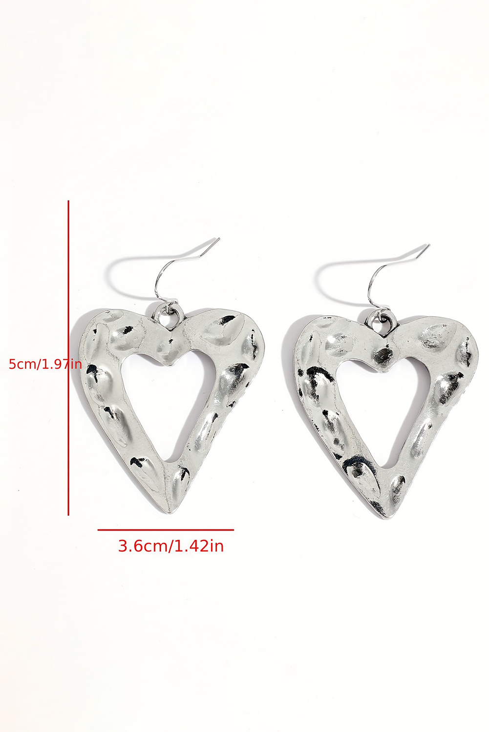 Red Valentines Day Heart Shape Tiered Dangle Earring - loveforevers