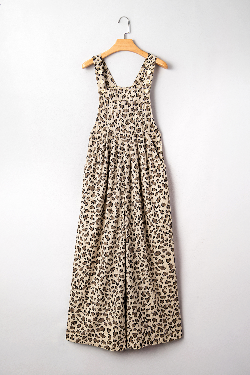 Brown Leopard Bib Wide Leg Jumpsuit - loveforevers