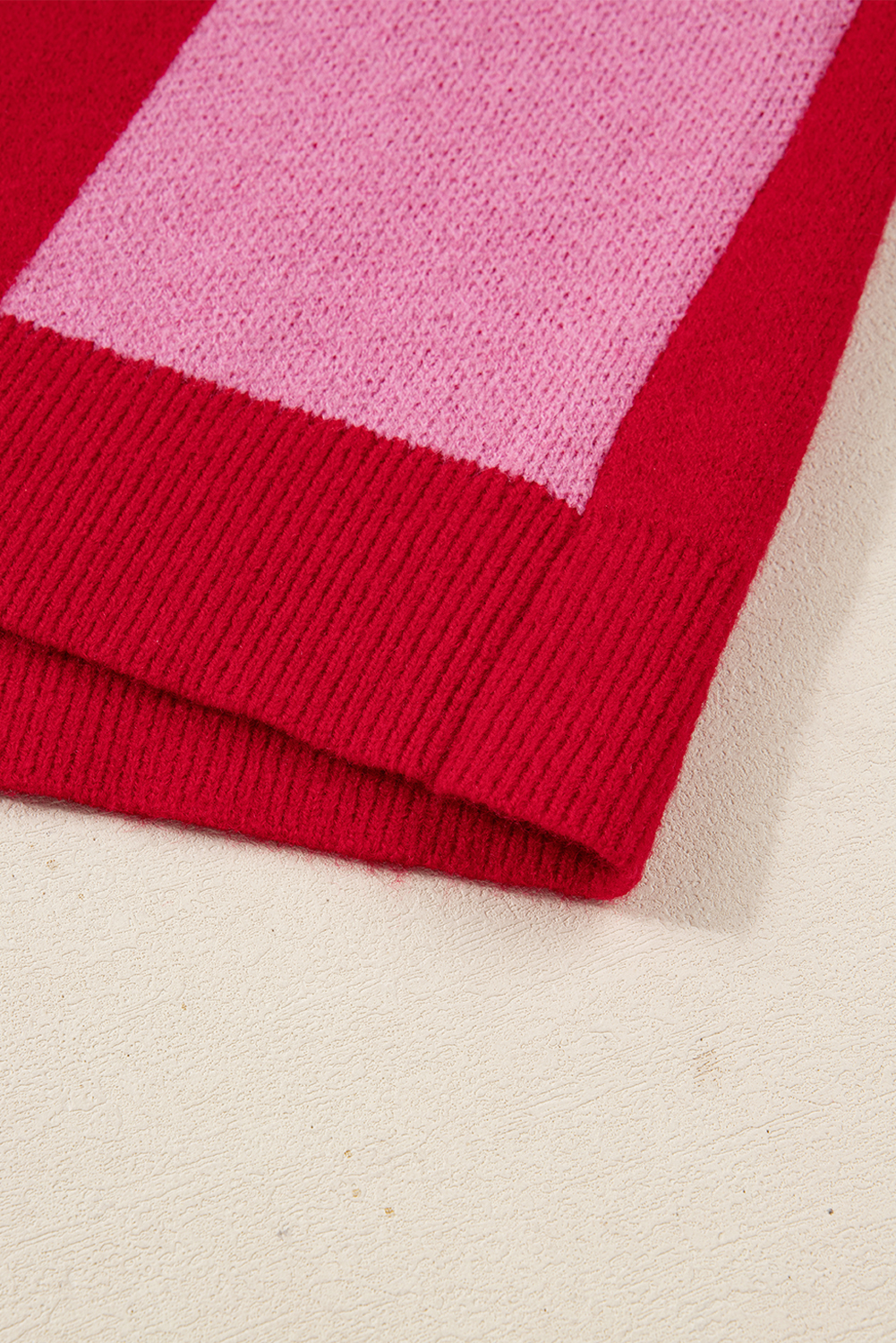 Fiery Red Mixed Plaid Relaxed Sweater Cardigan - loveforevers