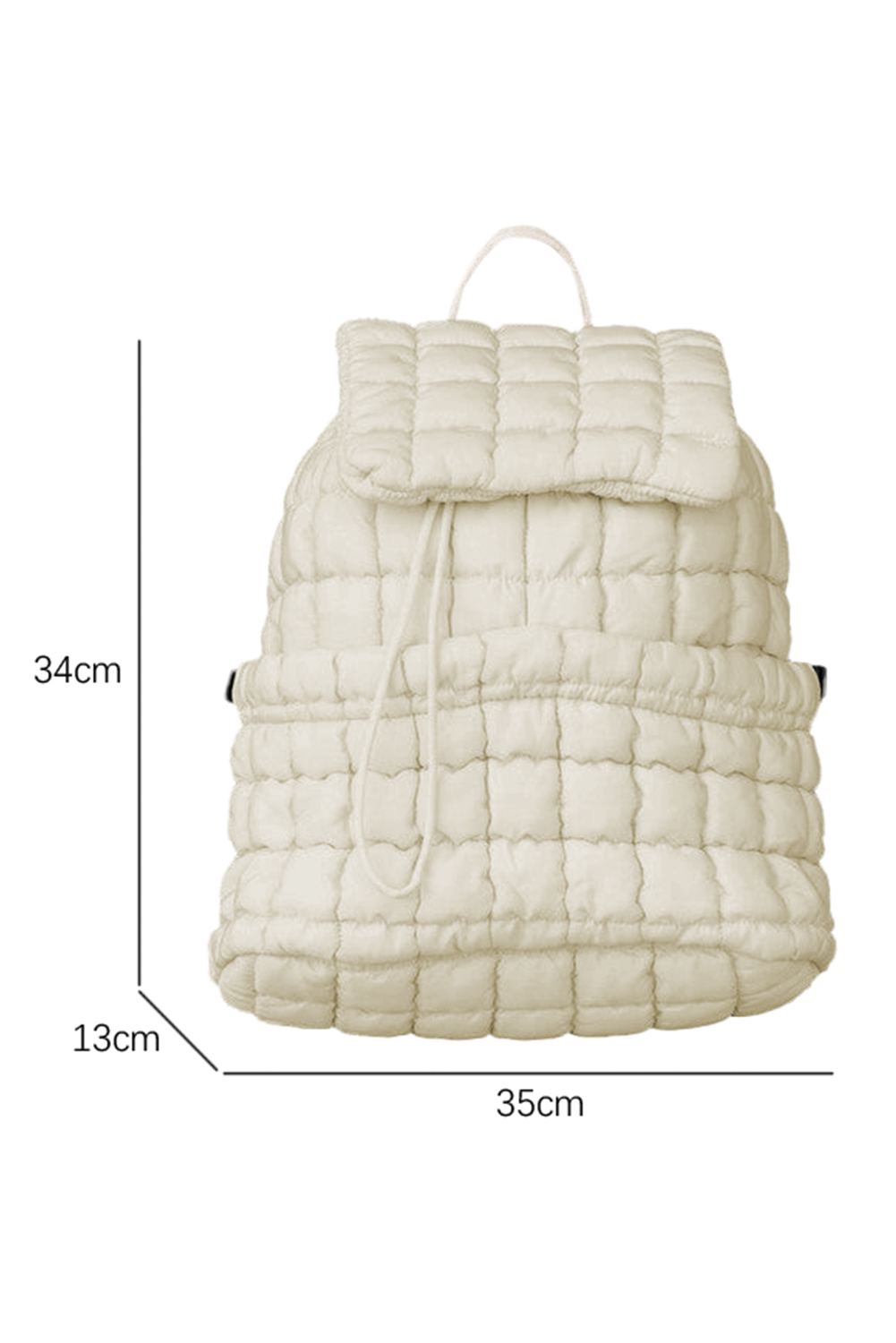 Black Solid Flapped Quilted Puffer Backpack - loveforevers