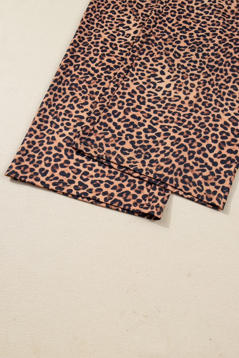 Khaki Leopard Pullover and Pants 2pcs Outfit with Bow Embroidery - loveforevers