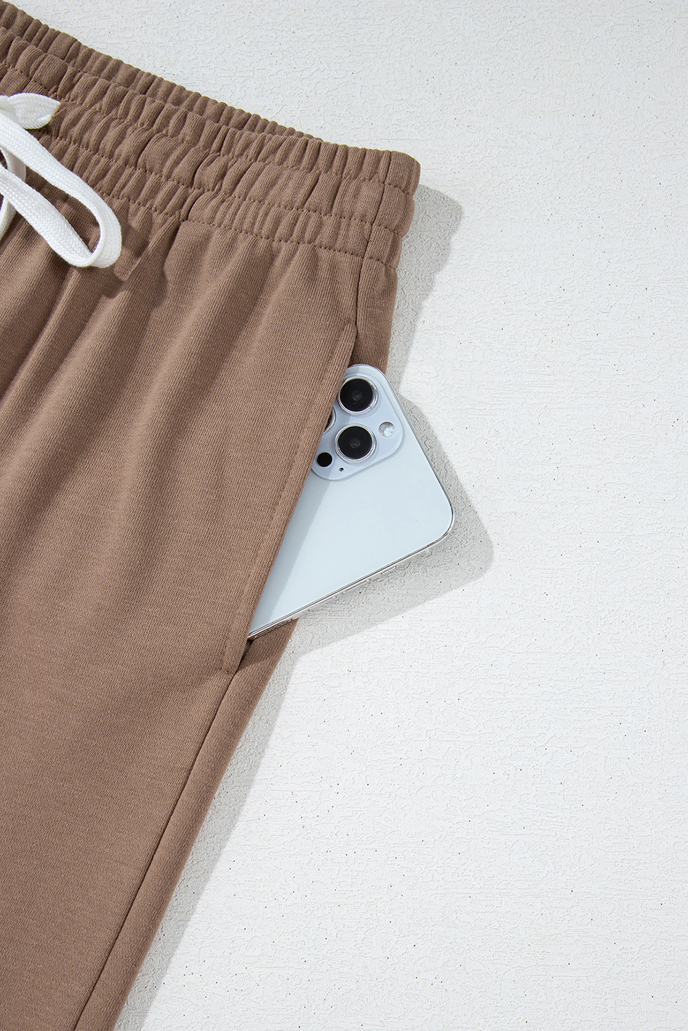 Brown Stripe Striped Drop Shoulder Pullover and Jogger Pants Set - loveforevers
