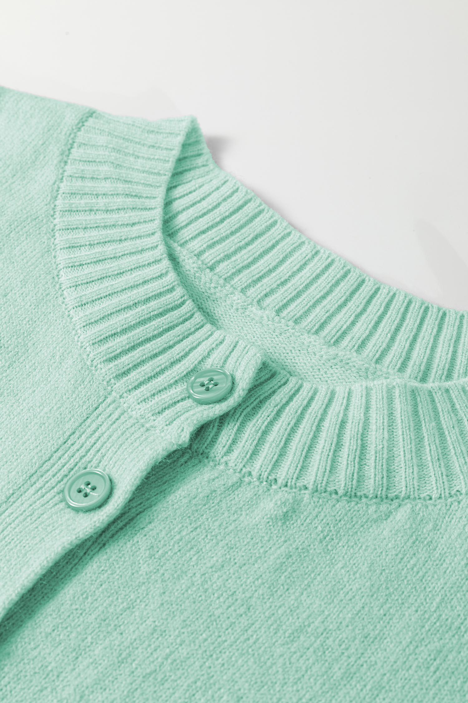 Lavendula 3/4 Sleeve Boxy Knit Button Down Sweater Cardigan - loveforevers