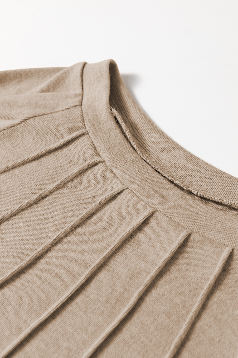 Parchment Seam Detail Lace Contrast Cuffs Raglan Sleeve Top - loveforevers