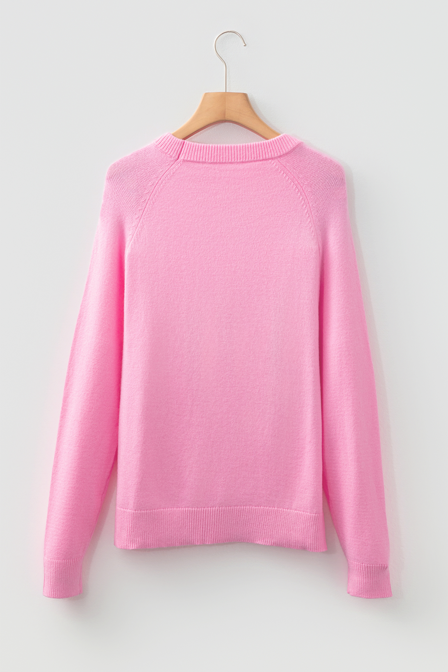 Racing Red MERRY Letter Pattern Christmas Raglan Sleeve Sweater - loveforevers