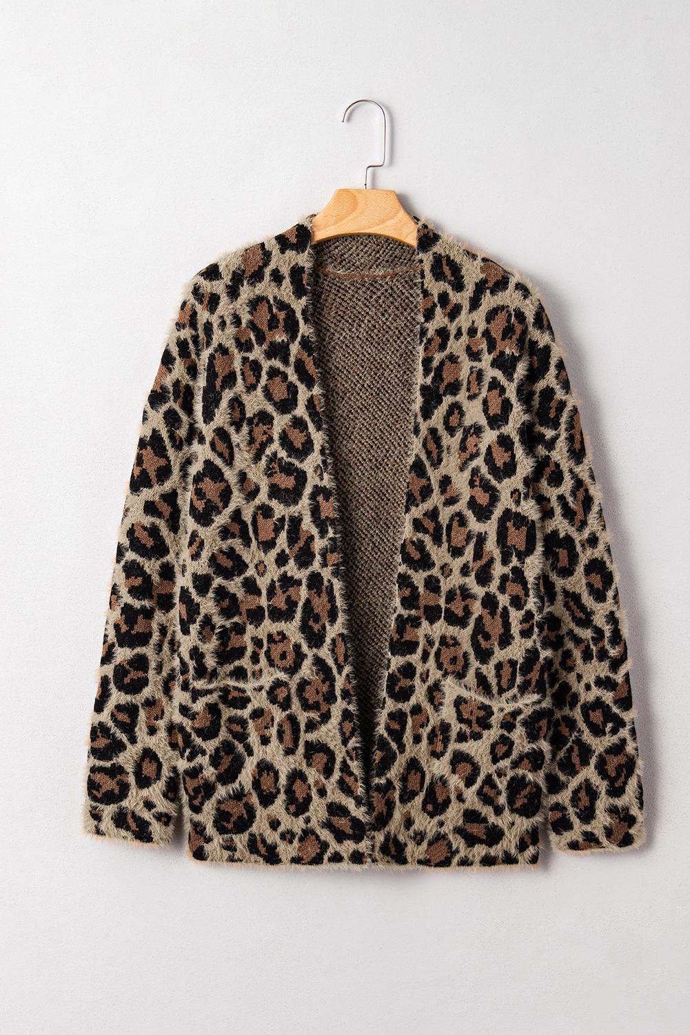 Brown Leopard Open Casual Cardigan - loveforevers