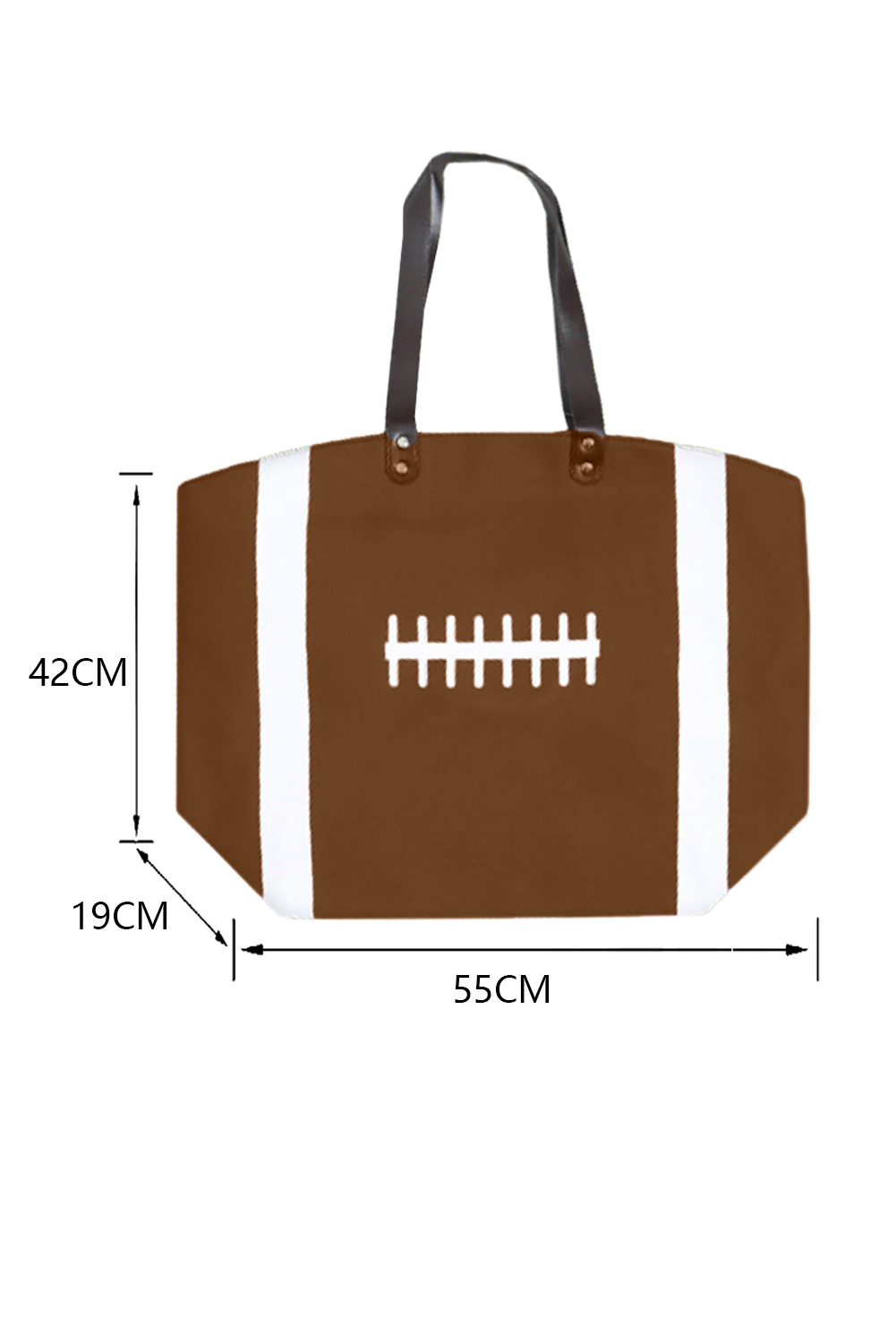 White Baseball Pattern Canvas Large Tote Bag - loveforevers