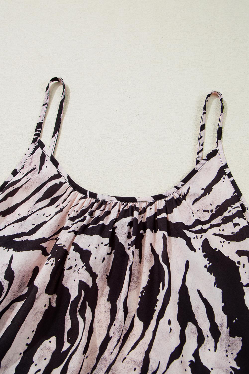 Black Abstract Print Open Back Boho Loose Maxi Sundress - loveforevers