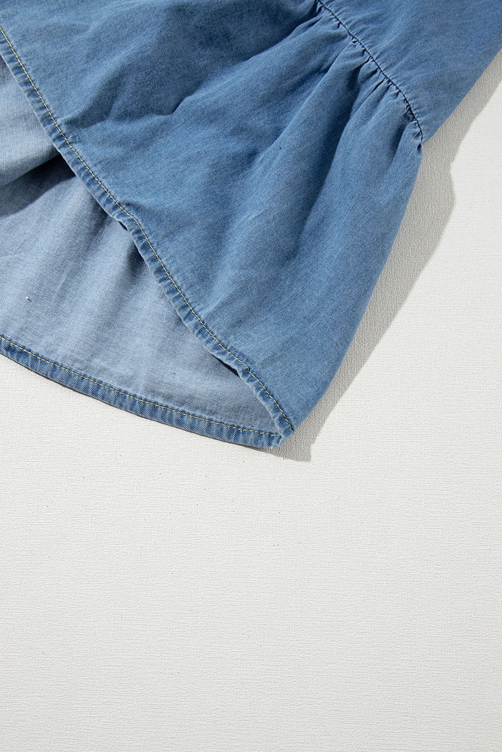 Blue Sleeveless Tiered Chambray Maxi Dress - loveforevers