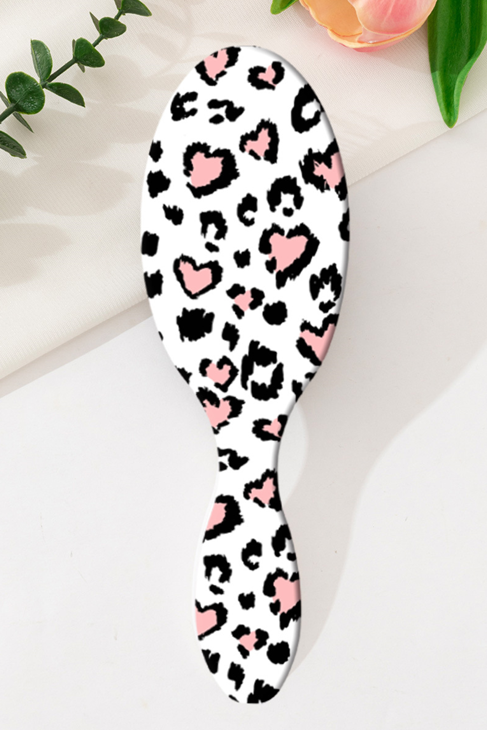 White Sweet Leopard Pattern Hair Care Comb - loveforevers