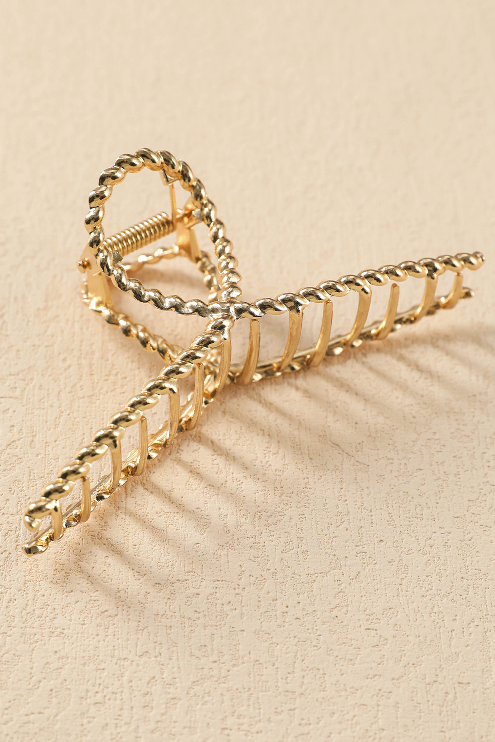 Black Wave Shape Resin Large Hair Claw Clip - loveforevers