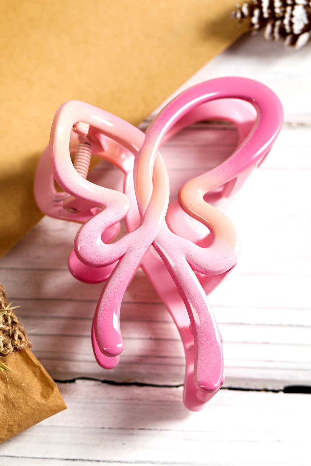 Bonbon Butterfly Shape Glossy Hair Claw Clip - loveforevers