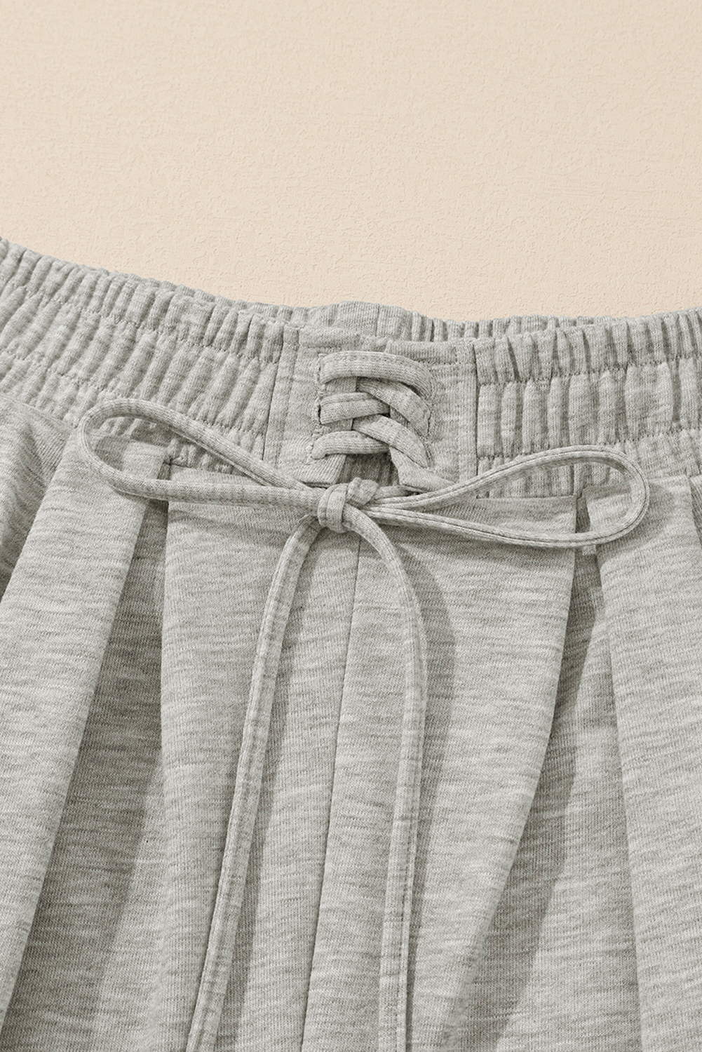 Burgundy Tied Elastic High Waist Pleated Detail Solid Sweatpants - loveforevers