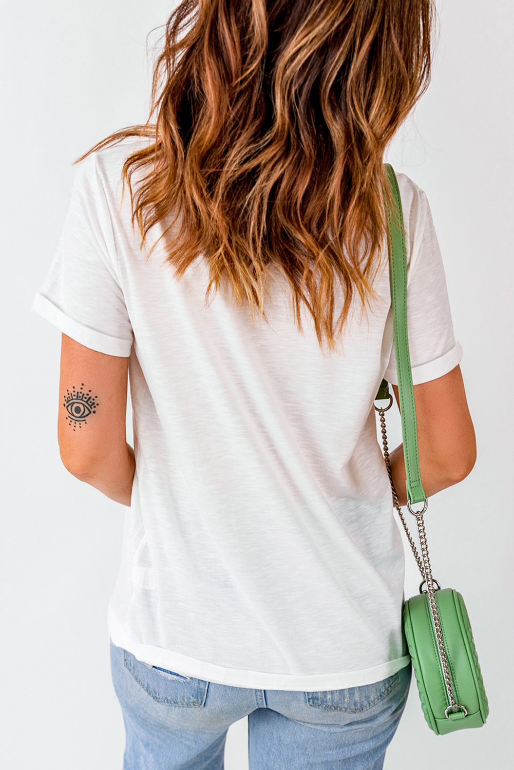 White LUCKY Printed Round Neck St Patricks T Shirt - loveforevers