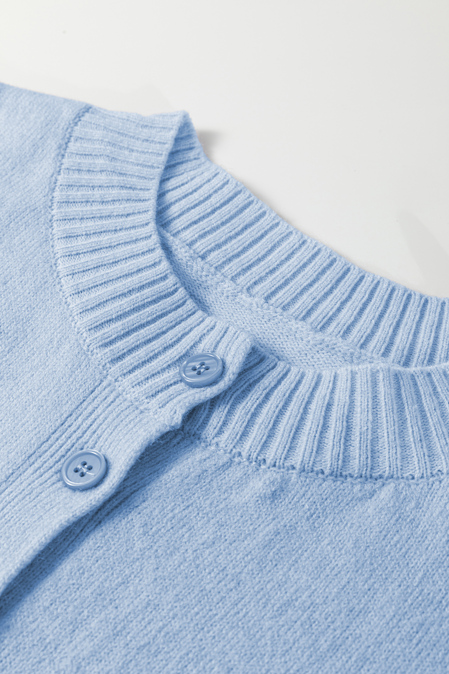 Lavendula 3/4 Sleeve Boxy Knit Button Down Sweater Cardigan - loveforevers