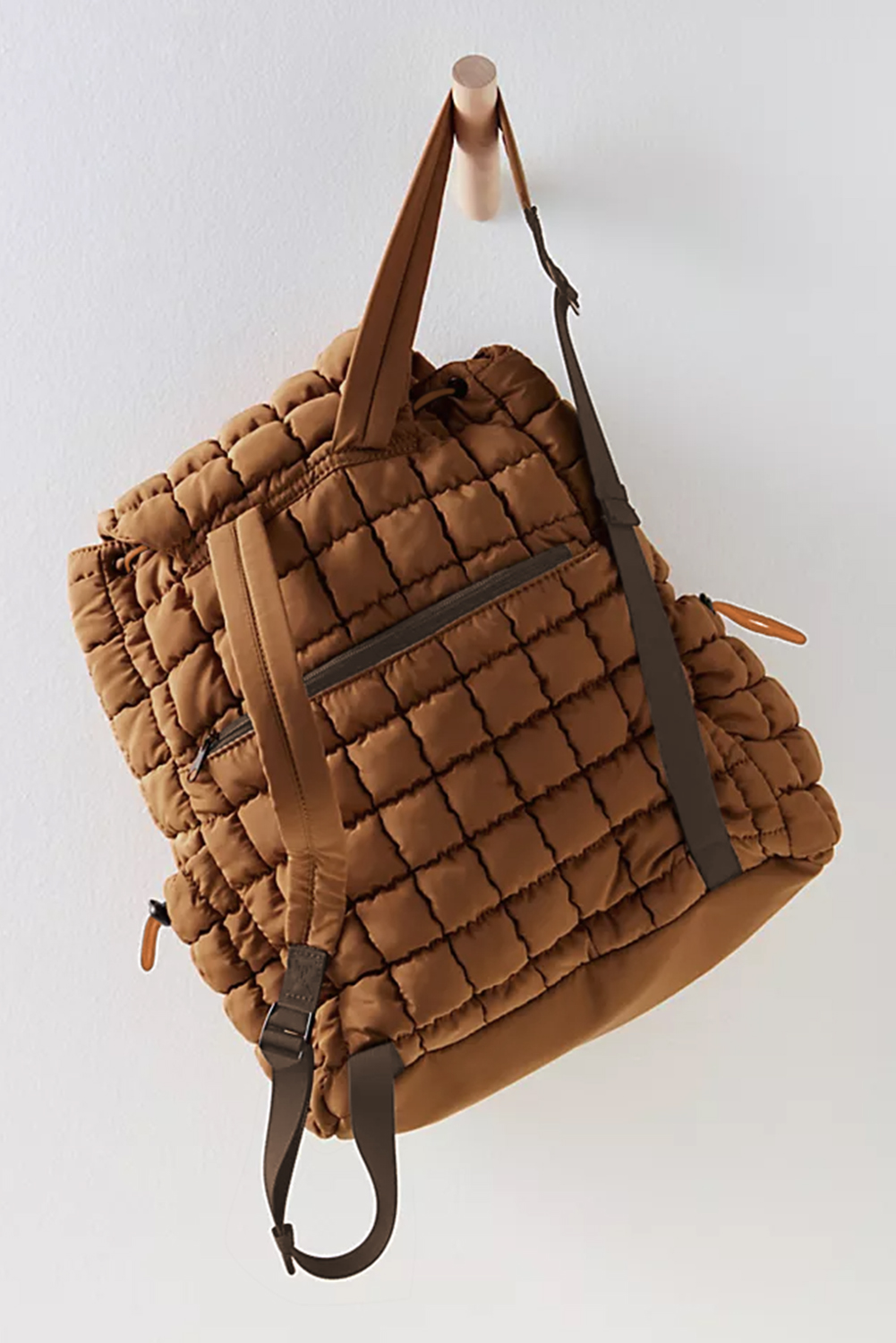Black Solid Flapped Quilted Puffer Backpack - loveforevers
