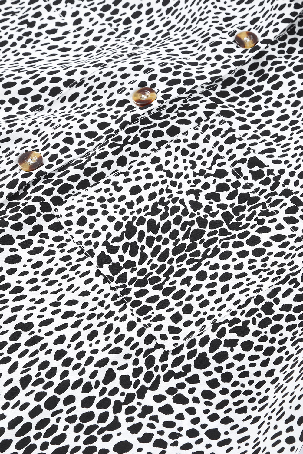 Long Sleeve Leopard Animal Print Shirt Dress - loveforevers