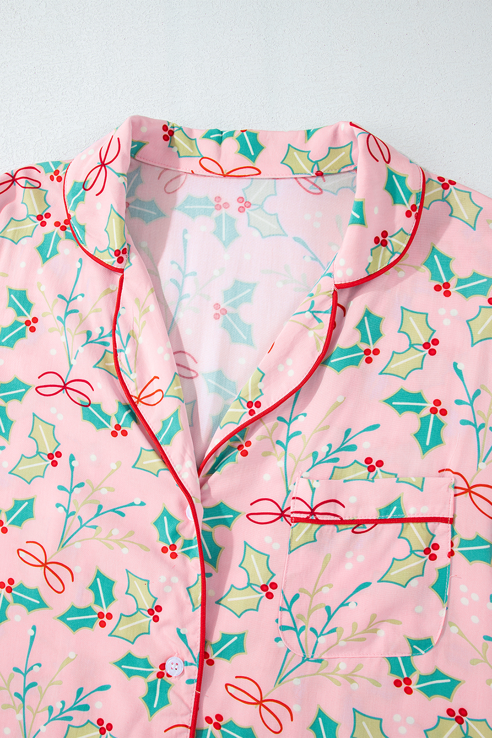 Multicolour Floral Christmas Pajamas Set - loveforevers