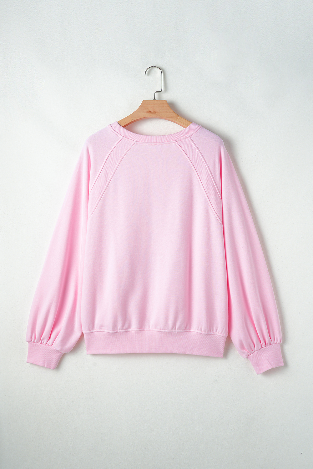 Pink Hugs and Kisses Pop Up Embroidered Raglan Sleeve Sweatshirt - loveforevers