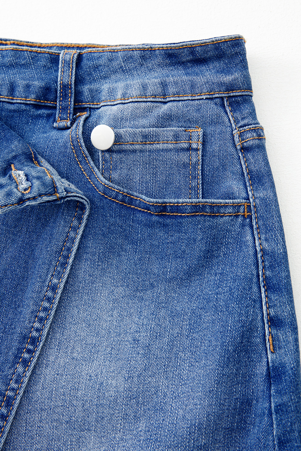 Ashleigh Blue Wrapped Crossed Waist Denim Mini Skirt - loveforevers
