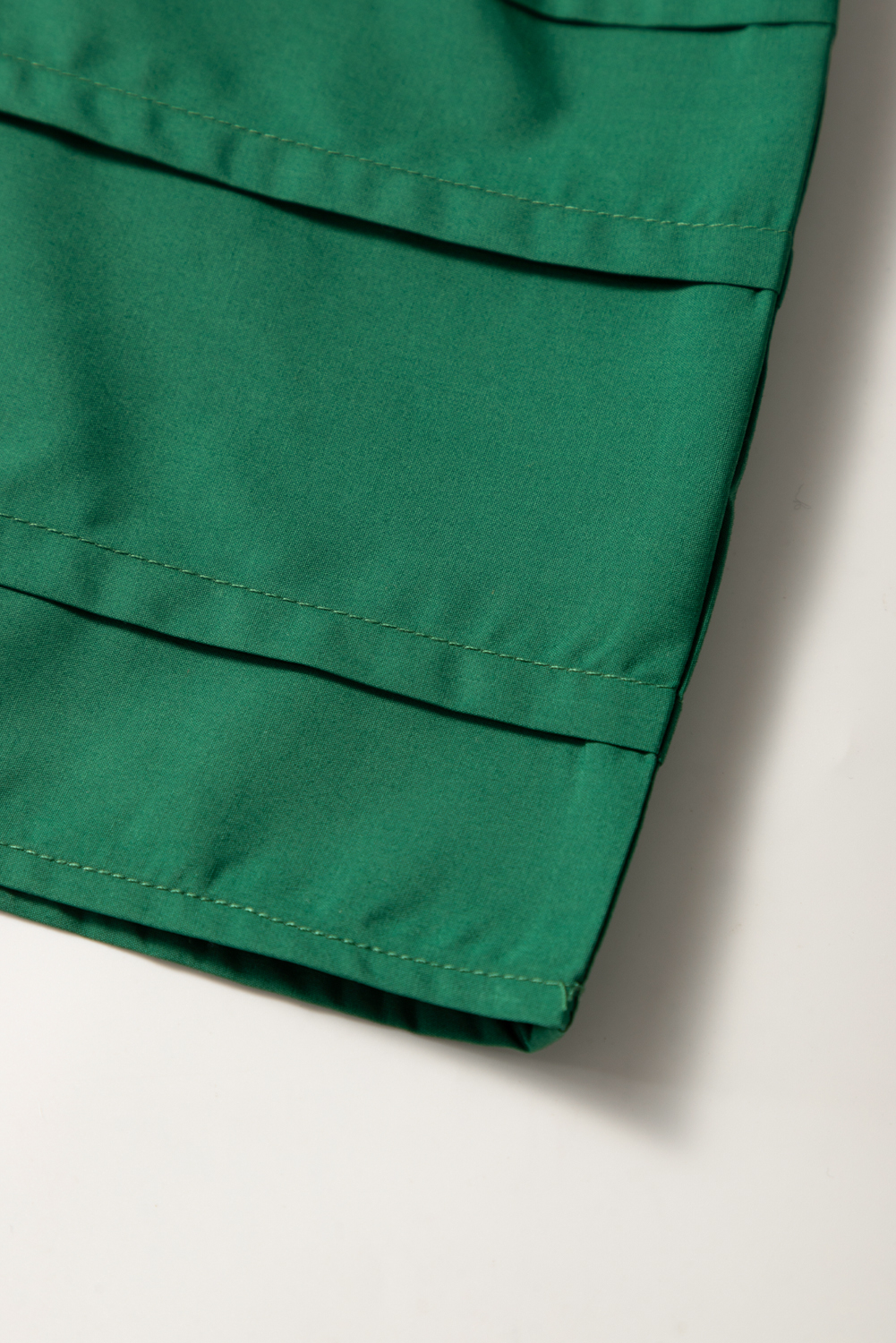 Green Stripe Woven Ruffled Sleeveless Mini Dress - loveforevers