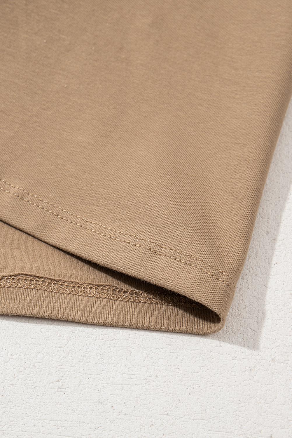Pale Khaki Long Sleeve Buttons V Neck Slim Fit Top - loveforevers