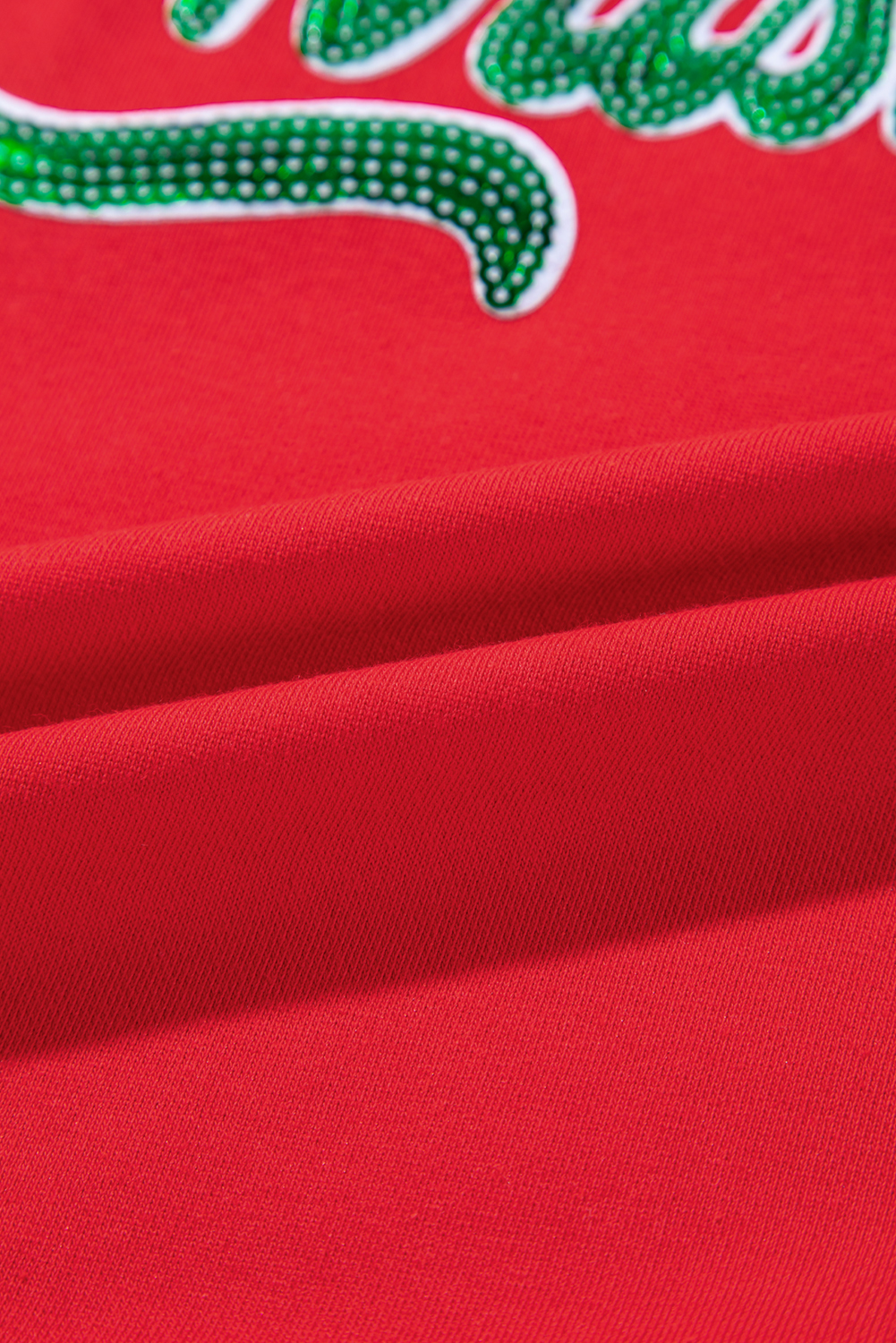 Red Merry Christmas Crewneck Drop Shoulder Loose Sweatshirt - loveforevers