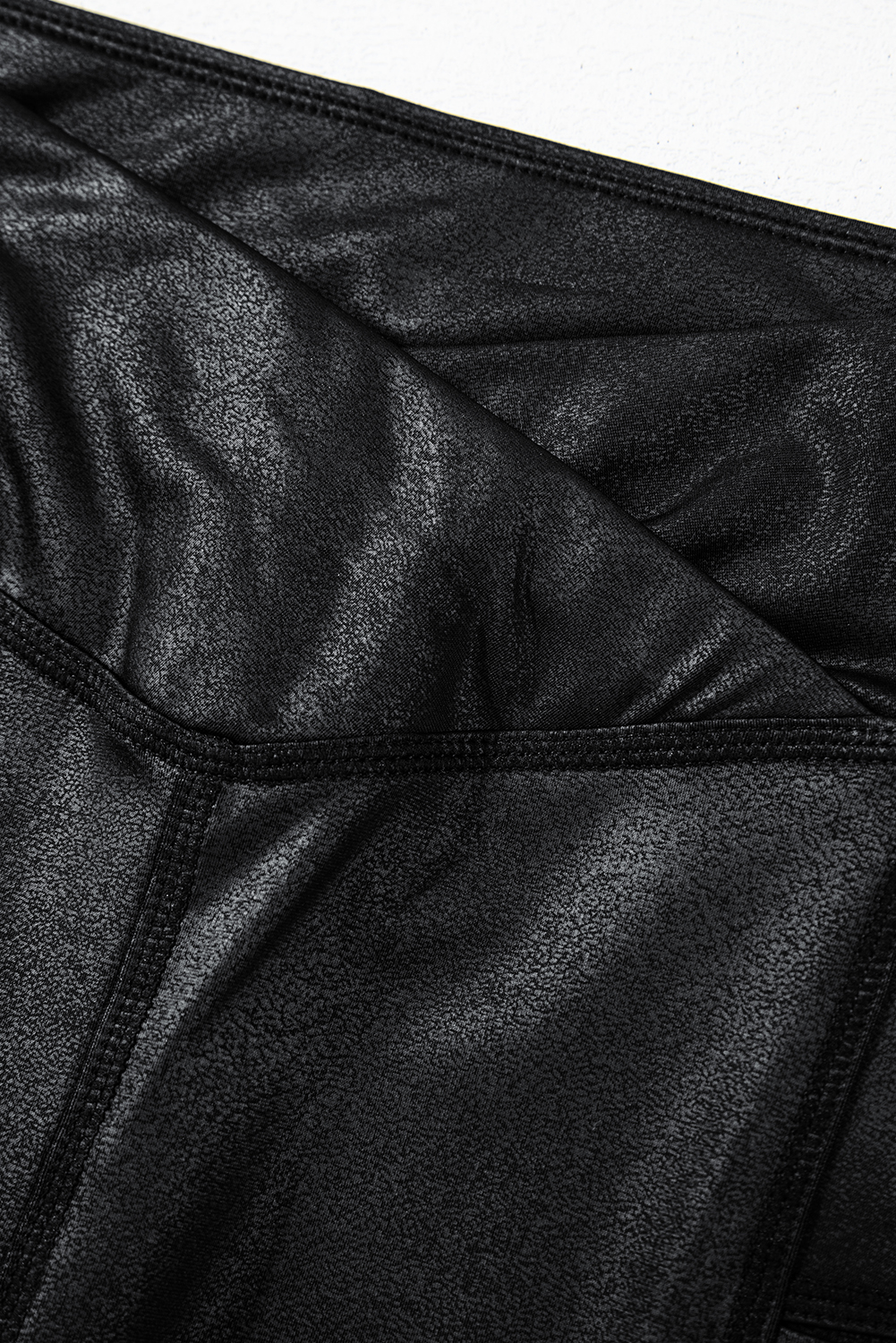 Black V Crossover High Waist Pocketed Leggings - loveforevers