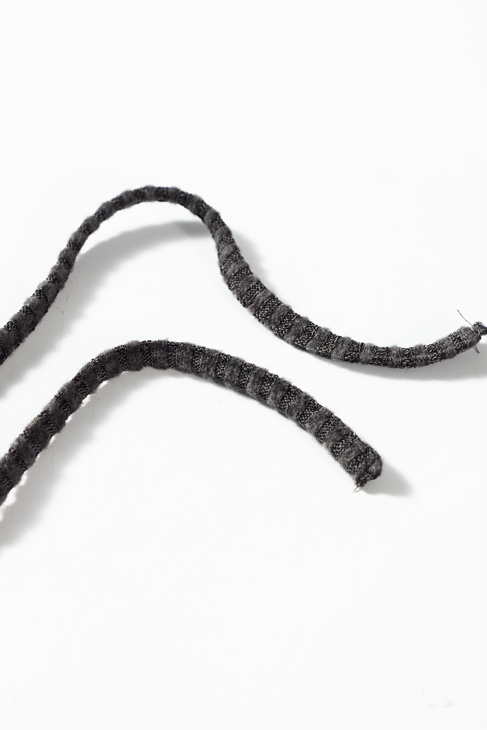 Dark Grey Ribbed Zip Up Front Drawstring Hoodie - loveforevers