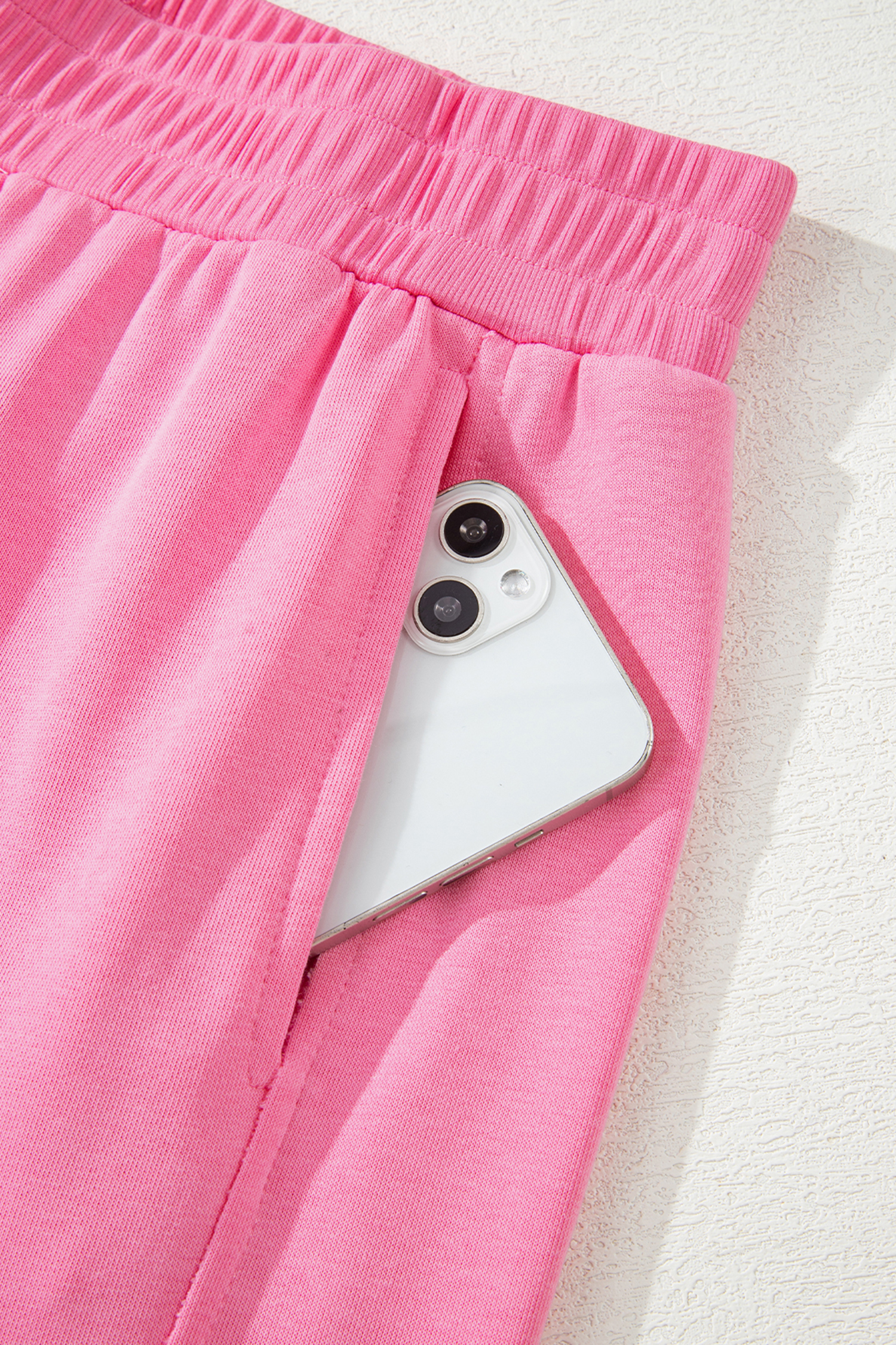 Sachet Pink Slim Ribbed Tank Top and Sweatpants Set - loveforevers
