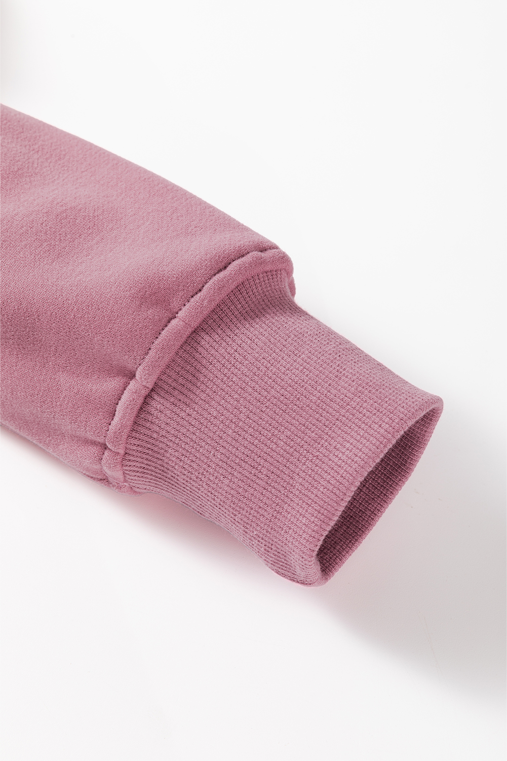 Fushia Zipped Neck Pullover Drop Shoulder Sweatshirt - loveforevers
