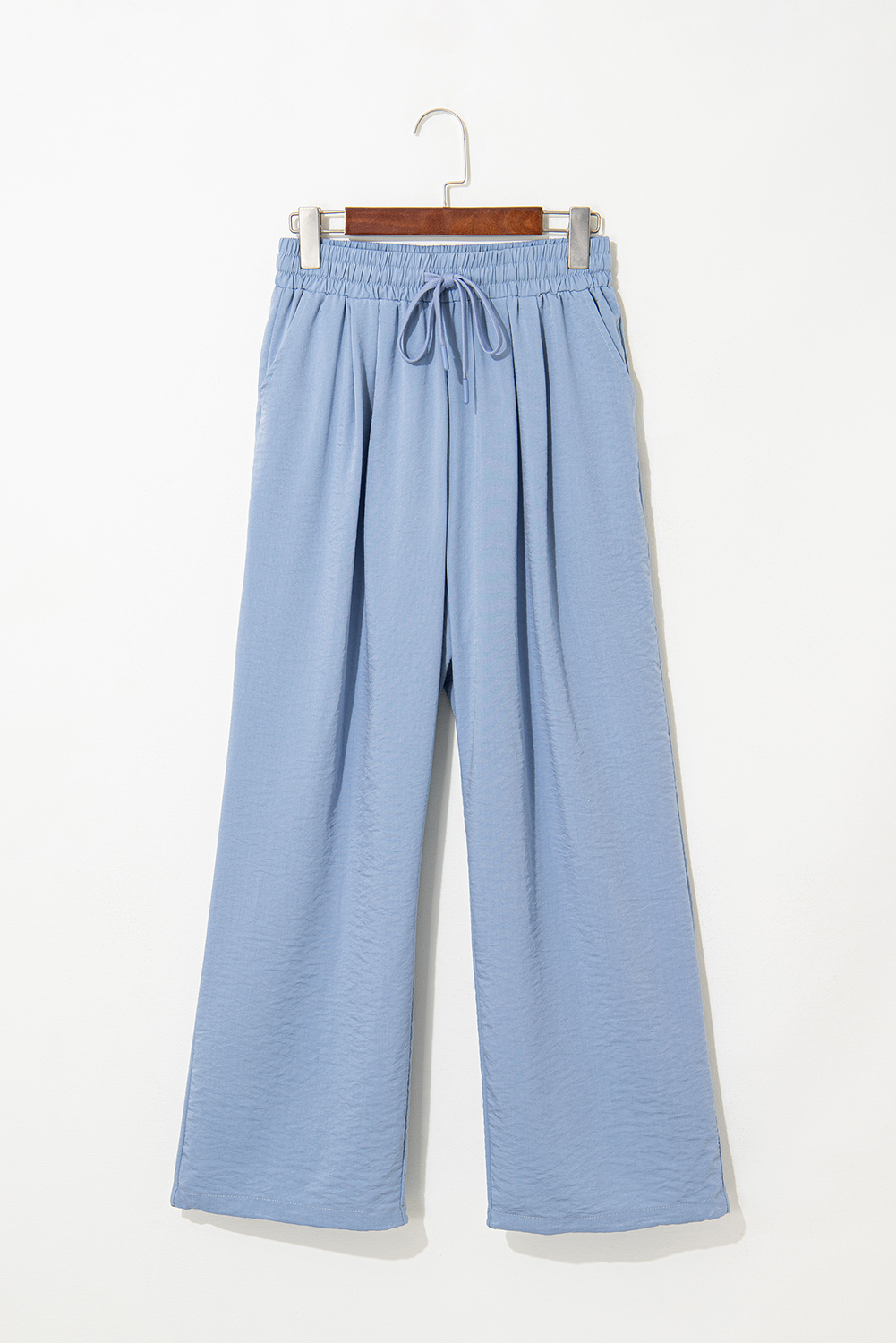Myosotis Drawstring Elastic Waistband Pleated Loose Pants - loveforevers