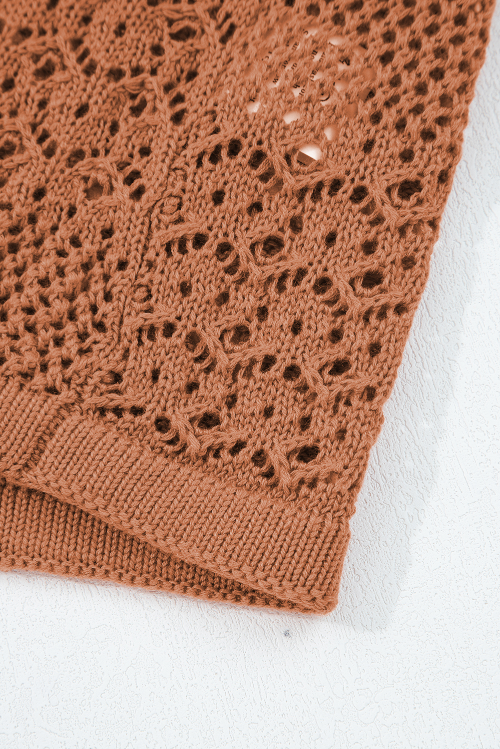 Redwood Burl Mixed Pattern Knitted Open Front Plus Cardigan - loveforevers