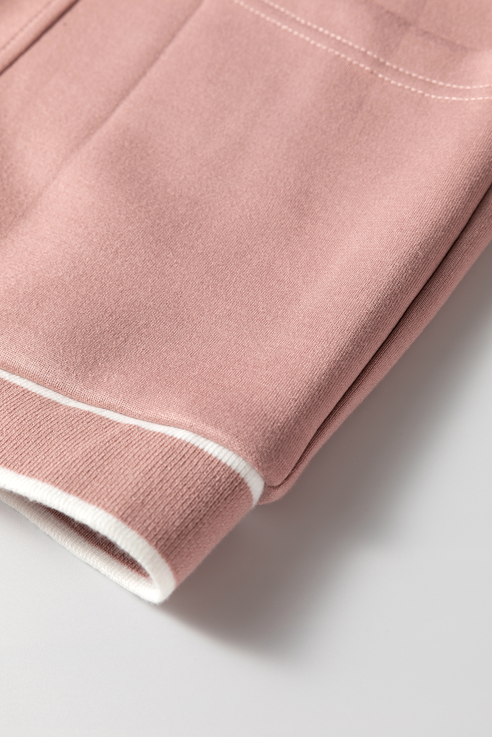 Pink Stripe Contrast Trim V Neck Buttoned Front Pocketed Knit Cardigan - loveforevers