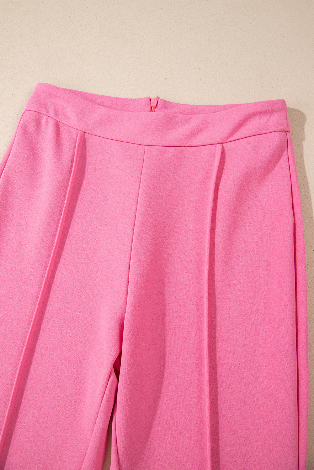 Sachet Pink High Waist Central Seam Flared Pants - loveforevers