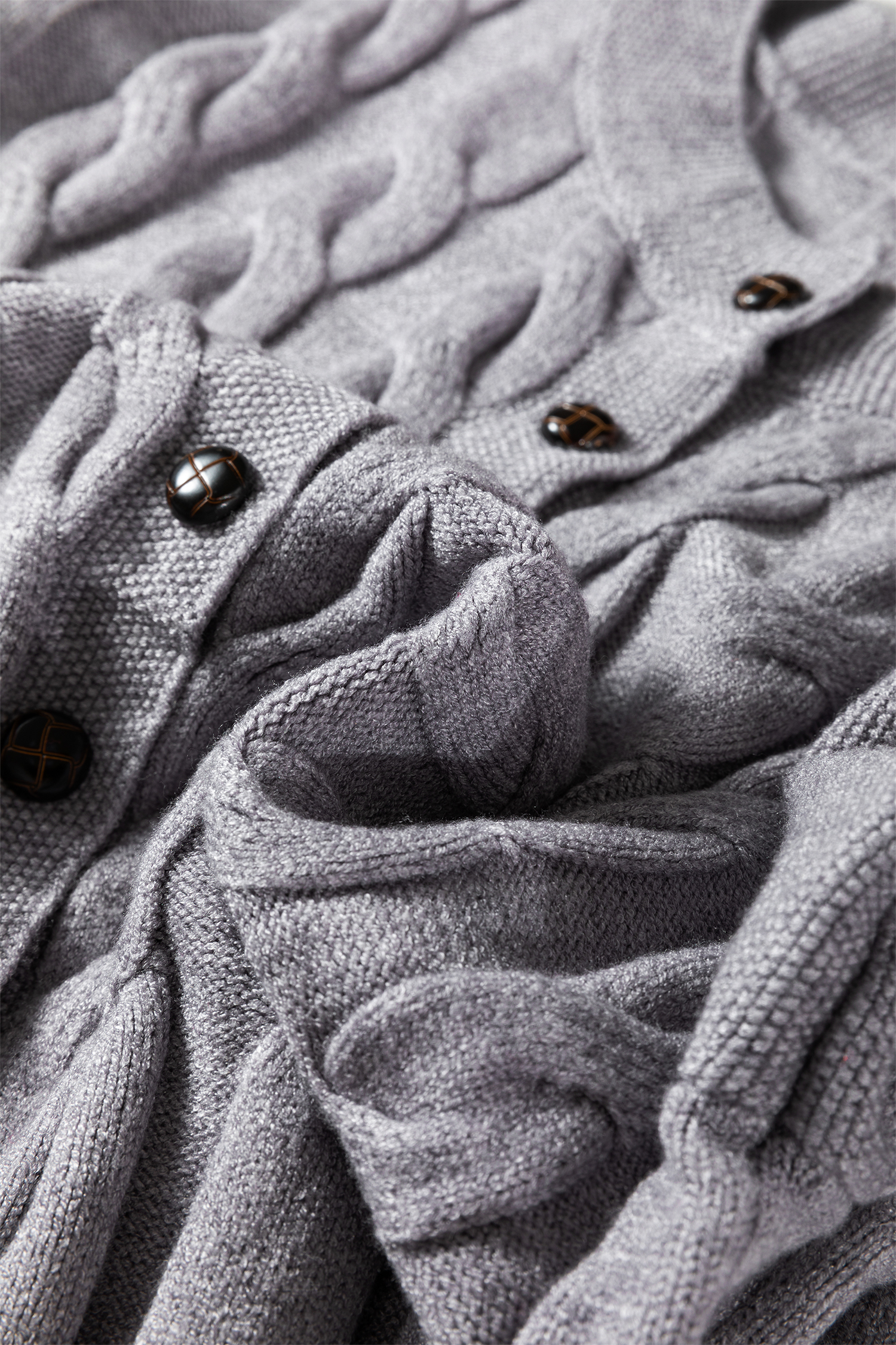 High Cable Knit Cardigan Sweater - loveforevers