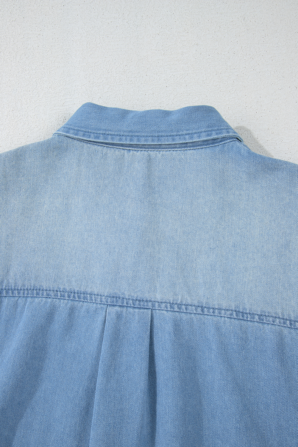 Beau Blue Risen Medium Washed Denim Shirt Dress - loveforevers