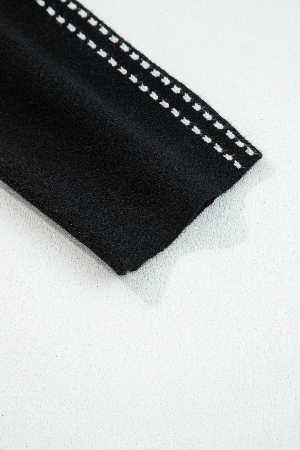 Black Contrast Trim Button up Sweater Cardigan - loveforevers