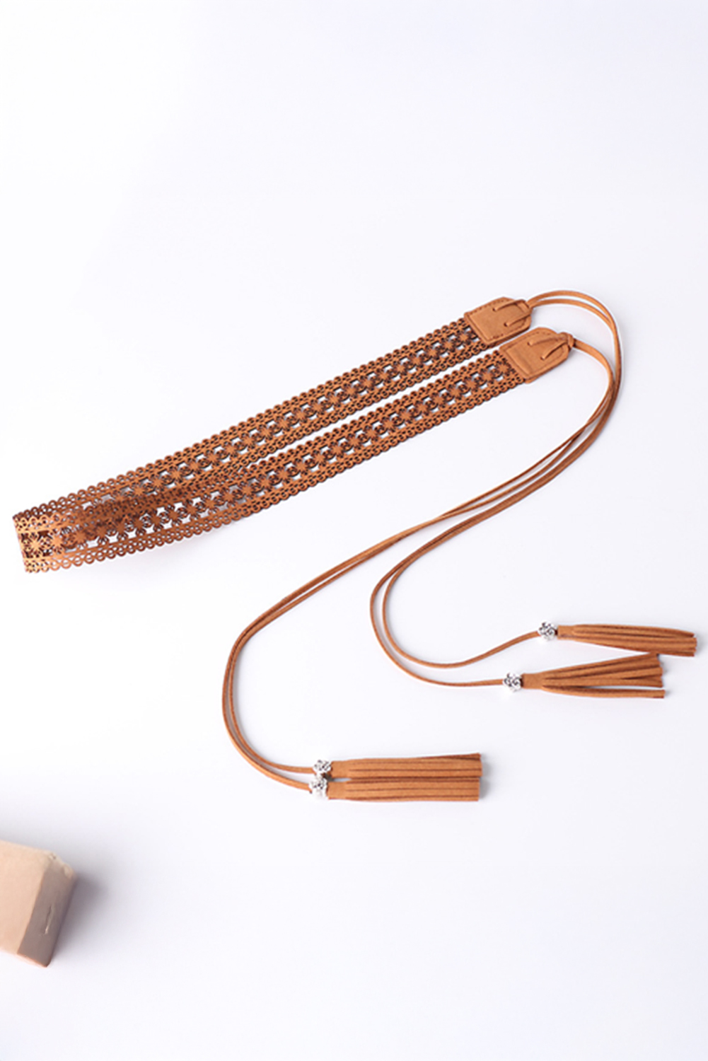Thai Curry Boho Tassel Crochet Self-tie Waist Belt - loveforevers