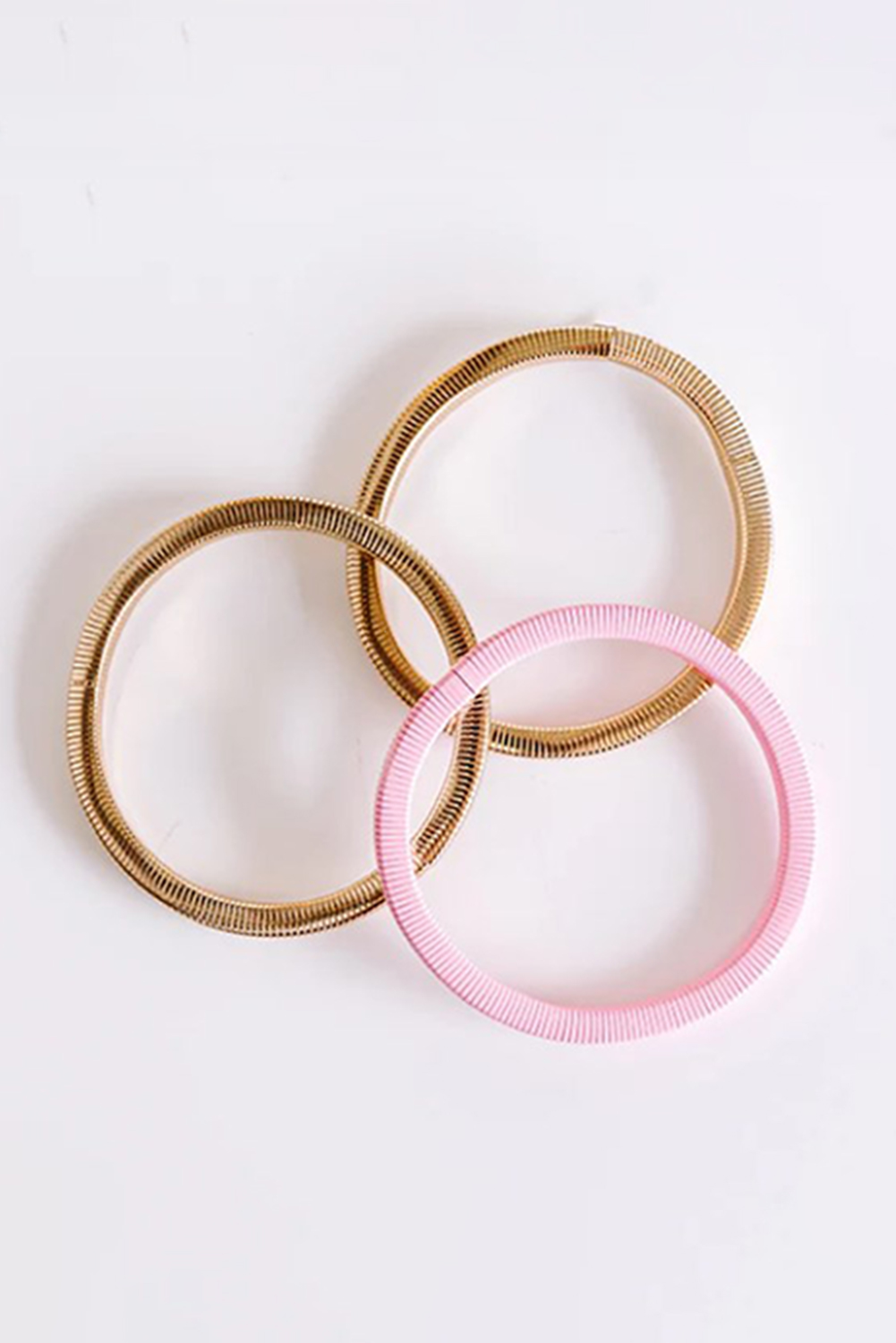 Gold Stretchy Plated Metal Wide Bangle - loveforevers