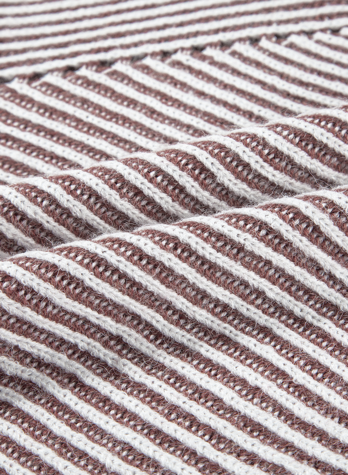 Coffee Striped Print Ribbed Knit Boat Neck Baggy Sweater - loveforevers