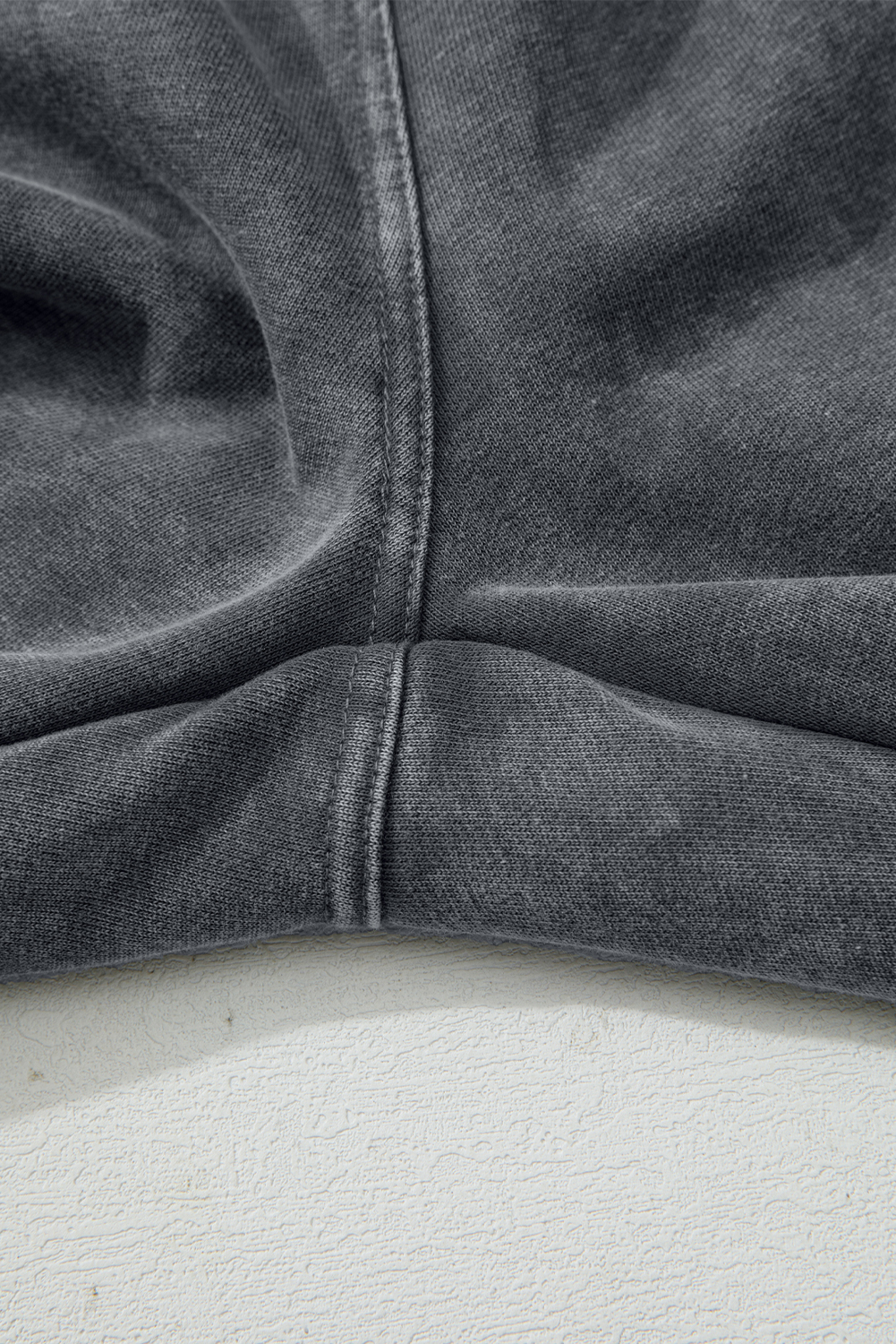 Medium Grey Mineral Wash Jogger Style High Waist Casual Pants - loveforevers