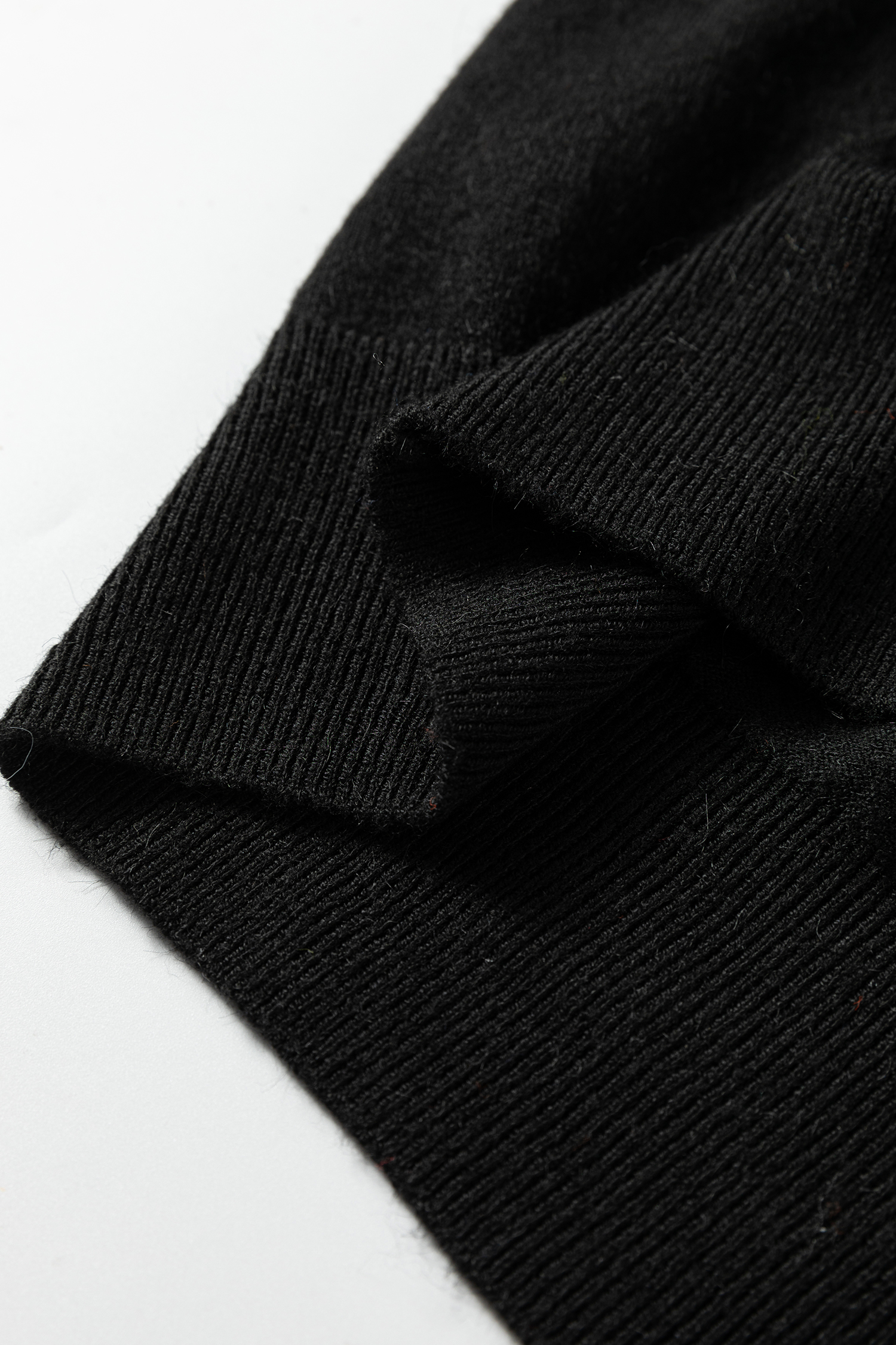 Black Contrast Striped Trim V Neck Varsity Sweater - loveforevers