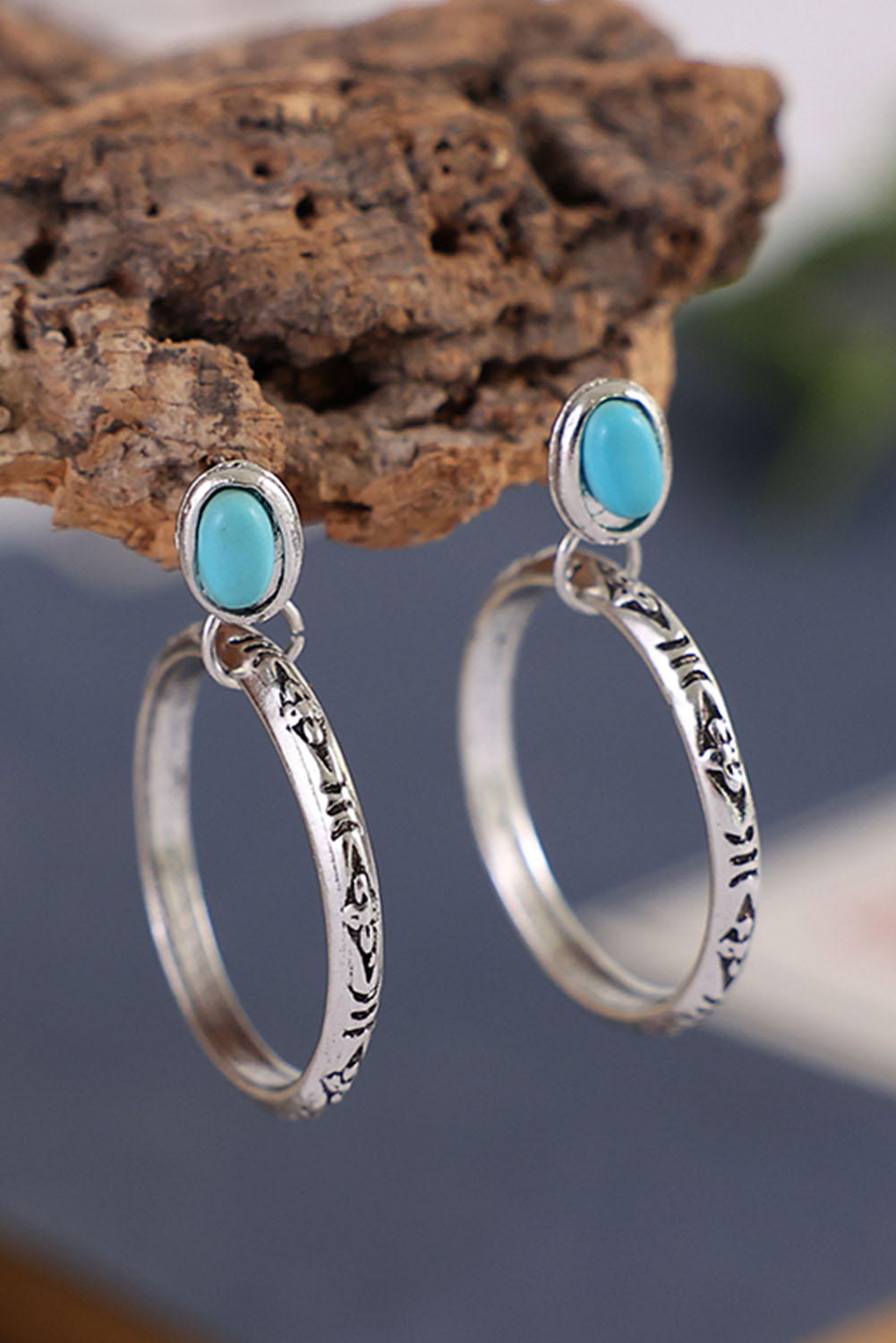 Bold Ring Turquoise Stud Earrings - loveforevers
