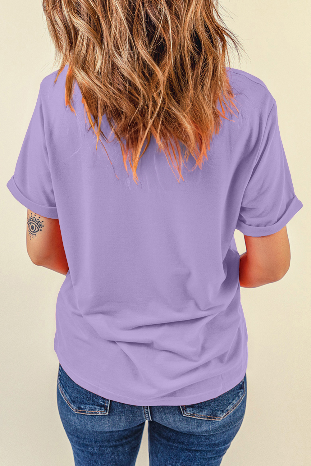 Wisteria Glitter Trim Chenille Ghost Patched Halloween Graphic Tee - loveforevers