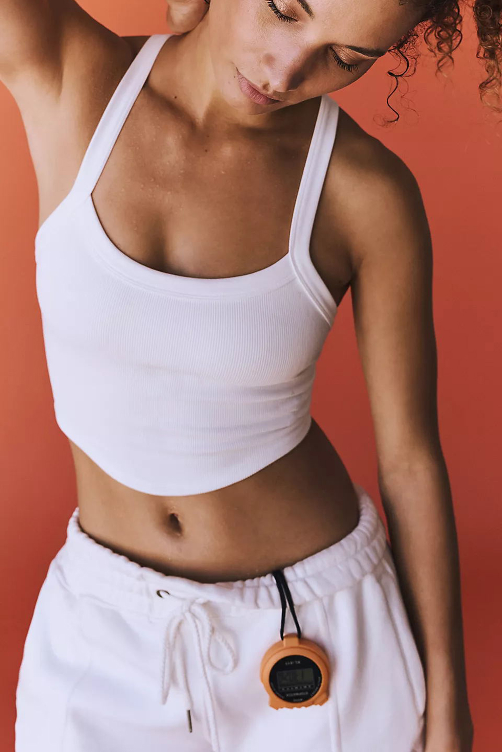 Bonbon Athletic Ribbed Cropped Cami Top - loveforevers